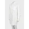 White printed dress with tag