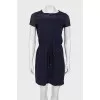 Dark blue tie dress