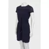 Dark blue tie dress