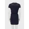 Dark blue tie dress