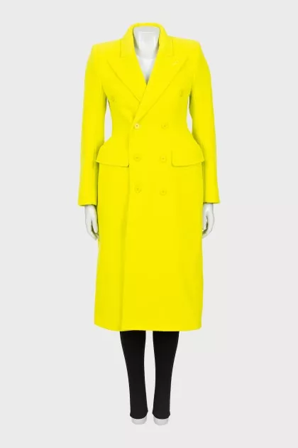 Wool yellow coat