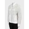 White leather jacket with perforations