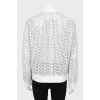 White leather jacket with perforations