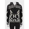 Wool black and white cardigan