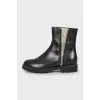 Decorated leather boots