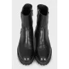 Decorated leather boots