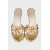 Gold embellished sandals