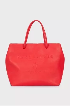 Red bag with embossed logo