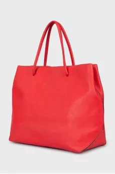 Red bag with embossed logo