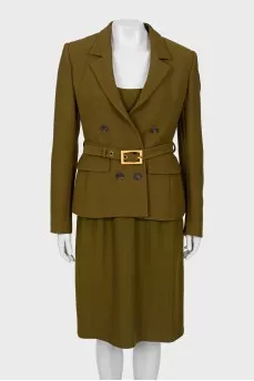 Suit with fitted dress