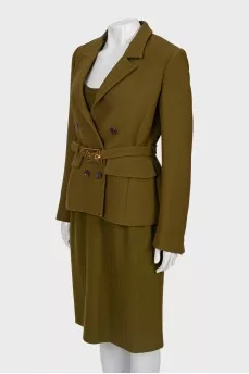 Suit with fitted dress