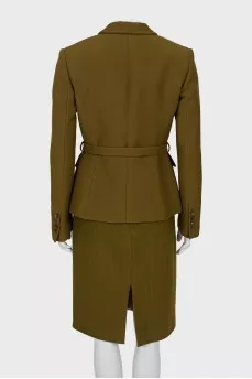 Suit with fitted dress
