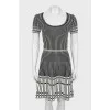 Black and white short sleeve dress