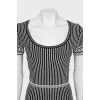 Black and white short sleeve dress