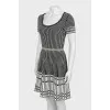 Black and white short sleeve dress