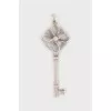 Silver pendant in the shape of a key