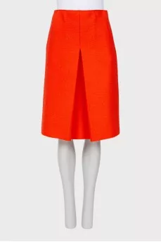 Red wool skirt