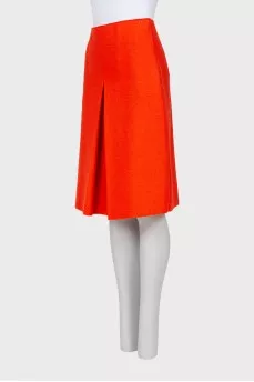 Red wool skirt