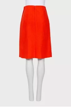 Red wool skirt