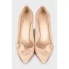 Embossed leather shoes