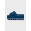 Chunky velor slides