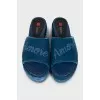 Chunky velor slides