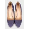 Purple leather shoes