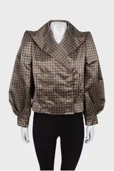 Jacket in houndstooth print