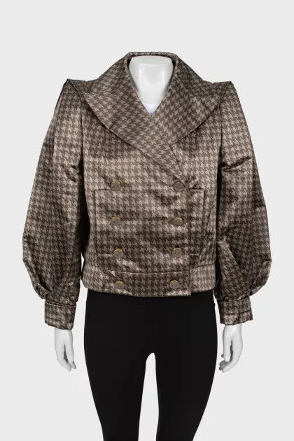 Jacket in houndstooth print