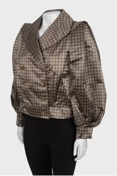 Jacket in houndstooth print