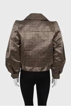Jacket in houndstooth print