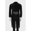 Suede jacket with fringes