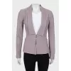 Slim fit jacket with V-neck