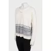 Wool sweater with brooch