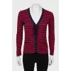 Striped silk jumper