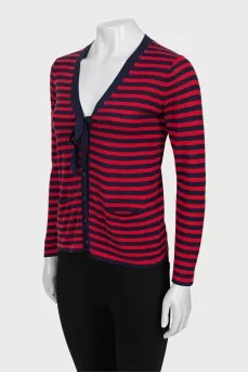 Striped silk jumper