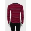 Striped silk jumper