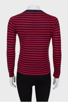 Striped silk jumper