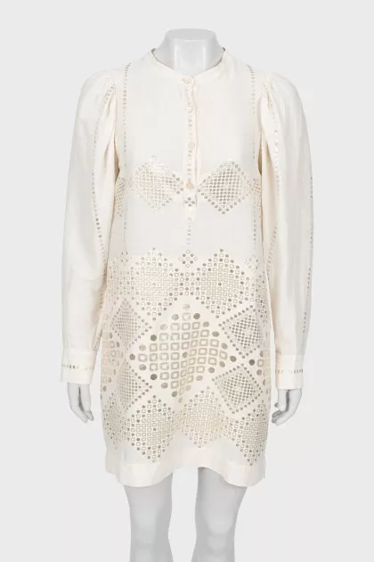 A-line dress with pattern