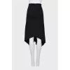 Black skirt with asymmetrical hem