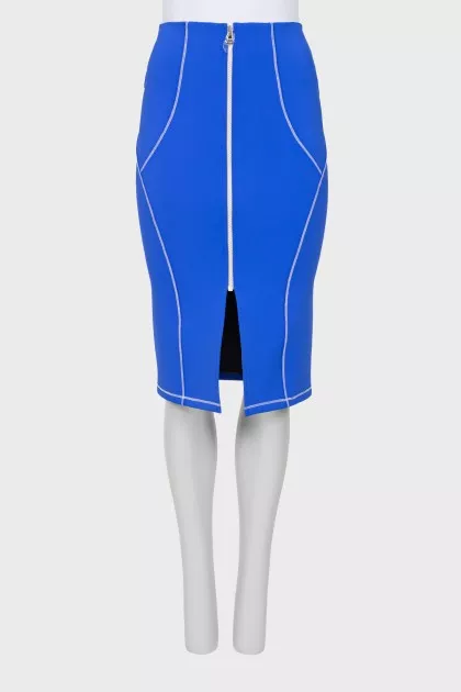 Blue pencil skirt with tag