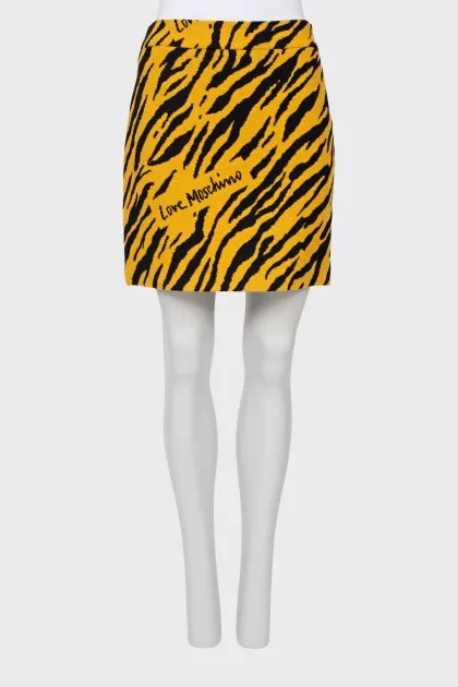 Mini skirt in animal print