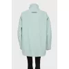 Wool coat with press-studs closure