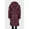 Dark purple quilted down jacket