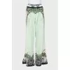 Printed silk trousers