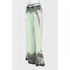 Printed silk trousers