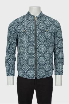 Men's shirt with gold fittings