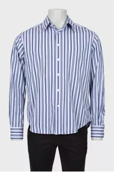 Men's mixed color striped shirt
