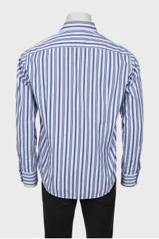 Men's mixed color striped shirt