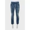 Men's jeans with distressed effect